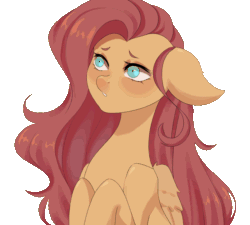 Size: 800x720 | Tagged: safe, artist:stasikkarasik, fluttershy, pegasus, pony, g4, animated, blinking, cute, ear flick, female, floating heart, heart, looking at you, one eye closed, shyabetes, simple background, transparent background, wink