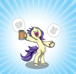 Size: 1557x1511 | Tagged: safe, artist:perfectblue97, seven seas, star dancer, earth pony, pony, g4, my little pony: the manga, my little pony: the manga volume 1, chest fluff, cider, drunk, facehoof, female, hoof fluff, open mouth