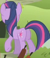 Size: 102x119 | Tagged: safe, screencap, twilight sparkle, pony, unicorn, g4, swarm of the century, butt, cropped, female, mare, picture for breezies, plot, solo, twibutt, unicorn twilight