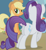 Size: 313x342 | Tagged: safe, screencap, applejack, rainbow dash, rarity, earth pony, pony, unicorn, g4, swarm of the century, butt, cropped, female, mare, plot, raised hoof, rearity