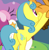 Size: 386x391 | Tagged: safe, screencap, cheerilee, cheese sandwich, lemon hearts, serena, earth pony, pony, g4, pinkie pride, season 4, butt, cropped, female, lemonbutt, mare, plot