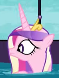 Size: 952x1253 | Tagged: safe, screencap, princess cadance, pony, g4, princess spike, cropped, female, mare, solo, swimming, water