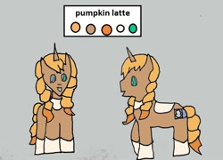 Size: 936x674 | Tagged: safe, artist:ask-luciavampire, oc, oc:pumpkin latte, pony, unicorn, tumblr:ask-the-pony-gamers, tumblr