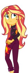 Size: 859x2160 | Tagged: safe, artist:gmaplay, sunset shimmer, equestria girls, g4, my little pony equestria girls: better together, ass, bunset shimmer, butt, female, music festival outfit, simple background, solo, transparent background