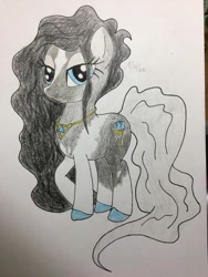 Size: 406x541 | Tagged: safe, artist:carty, oc, oc only, oc:crystal lynn, earth pony, pony, lined paper, solo