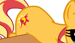 Size: 431x246 | Tagged: safe, artist:gmaplay, sunset shimmer, pony, unicorn, g4, female, flank, hip, simple background, solo, transparent background