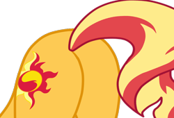 Size: 1044x710 | Tagged: safe, artist:gmaplay, sunset shimmer, pony, unicorn, g4, ass up, bunset shimmer, butt, butt only, face down ass up, female, plot, simple background, solo, transparent background