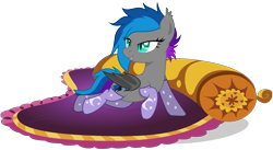 Size: 7144x3922 | Tagged: safe, artist:arina-gremyako, editor:bnau, oc, oc only, oc:lyssa, bat pony, pony, base used, bat pony oc, bed, bedroom eyes, clothes, ear fluff, fangs, simple background, smiling, socks, sultry, sultry pose, transparent background