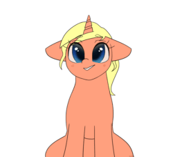 Size: 2000x1818 | Tagged: safe, artist:klooda, oc, oc:early dawn, pony, unicorn, animated, blinking, blue eyes, blushing, commission, cute, daaaaaaaaaaaw, eyes closed, female, finished commission, frame by frame, gif, gift art, happy, horn, i love you, looking at you, mare, open mouth, perfect loop, pointing, pointing at you, raised hoof, shy, simple background, sitting, smiling, smiling at you, solo, sparkles, text, unicorn oc, white background, ych result