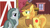 Size: 2064x1141 | Tagged: safe, anonymous artist, braeburn, marble pie, earth pony, pony, g4, barn, female, indoors, looking at each other, lyrics in the description, male, night, ship:braeble, shipping, smiling, stallion, straight, this will end in love, youtube link