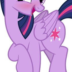 Size: 3178x3156 | Tagged: safe, artist:eagle1division, edit, vector edit, twilight sparkle, alicorn, pony, blushing, cropped, female, open mouth, simple background, solo, transparent background, twilight sparkle (alicorn), vector