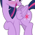 Size: 3178x3156 | Tagged: safe, artist:eagle1division, edit, vector edit, twilight sparkle, alicorn, pony, g4, blushing, cropped, female, high res, open mouth, simple background, solo, transparent background, twilight sparkle (alicorn), vector