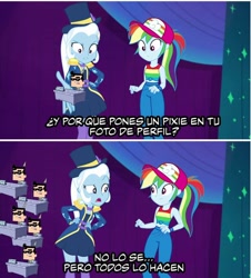 Size: 720x796 | Tagged: safe, edit, edited screencap, screencap, rainbow dash, trixie, equestria girls, equestria girls specials, g4, my little pony equestria girls: spring breakdown, comic, pixies, spanish, the fairly oddparents