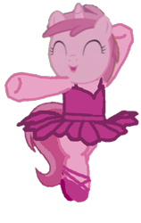 Size: 683x1080 | Tagged: safe, artist:angrymetal, ruby pinch, pony, unicorn, g4, 1000 hours in ms paint, ballerina, ballet, ballet slippers, clothes, dancing, en pointe, eyes closed, female, filly, pincherina, simple background, solo, transparent background, tutu