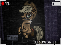 Size: 2732x2048 | Tagged: safe, artist:prismaticstars, applejack, pony, g4, animatronic, female, five nights at freddy's, high res, solo