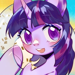 Size: 1754x1754 | Tagged: safe, artist:royal, part of a set, twilight sparkle, pony, g4, blushing, bust, colored pupils, cute, female, inner tube, mare, open mouth, portrait, solo, summer, twiabetes