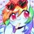 Size: 1754x1754 | Tagged: safe, artist:royal, part of a set, rainbow dash, pony, g4, :t, blushing, bust, colored pupils, cute, dashabetes, female, food, mare, mouth hold, one ear down, popsicle, portrait, solo, summer, sunglasses