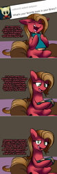 Size: 750x2254 | Tagged: safe, artist:wingspiral, oc, oc only, oc:pun, earth pony, pony, ask pun, ask, book, female, mare, solo