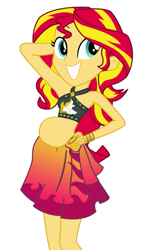 Size: 683x1171 | Tagged: safe, edit, sunset shimmer, equestria girls, equestria girls specials, g4, my little pony equestria girls: better together, my little pony equestria girls: forgotten friendship, arm behind head, armpits, belly, belly button, bikini, clothes, pregnant, pregnant edit, pregnant equestria girls, sunset preggers, sunset selfie, swimsuit