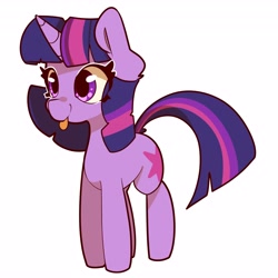 Size: 4096x4096 | Tagged: safe, artist:luxaestas, twilight sparkle, pony, unicorn, g4, :p, absurd resolution, cute, emala jiss challenge, female, mare, mlem, silly, simple background, solo, tongue out, twiabetes, unicorn twilight, white background