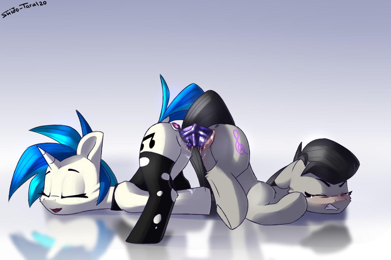 explicit, artist:shido-tara, dj pon-3, octavia melody, vinyl scratch, pony,...