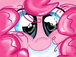 Size: 1024x768 | Tagged: safe, artist:lianzapa, pinkie pie, earth pony, pony, g4, face only, female, grin, looking at you, mare, smiling, smiling at you, solo, wide grin