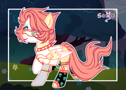 Size: 4900x3500 | Tagged: safe, artist:rerorir, oc, oc only, pegasus, pony, absurd resolution, clothes, female, mare, socks, solo, sunglasses, two toned wings, wings