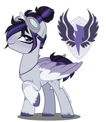Size: 1300x1500 | Tagged: safe, artist:gihhbloonde, oc, oc only, alicorn, pony, goggles, male, simple background, solo, stallion, transparent background, two toned wings, wings