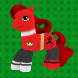 Size: 400x400 | Tagged: safe, artist:lavenderranger, edit, earth pony, pony, power ranger, power rangers, power rangers samurai, red ranger, samurai sentai shinkenger, solo, super sentai