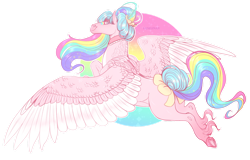 Size: 1280x818 | Tagged: safe, artist:sadelinav, oc, oc only, oc:misha, pegasus, pony, bow, choker, female, mare, simple background, solo, tail bow, transparent background, two toned wings, wings