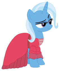 Size: 356x410 | Tagged: safe, artist:cheerful9, trixie, pony, g4, clothes, dress, female, simple background, solo, white background