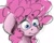 Size: 1369x1090 | Tagged: safe, artist:rigbyh00ves, pinkie pie, earth pony, pony, g4, bust, eyebrows, eyebrows visible through hair, female, floppy ears, looking down, mare, portrait, simple background, solo, three quarter view, white background