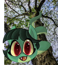 Size: 1180x1328 | Tagged: safe, artist:smirk, oc, oc only, oc:tija, original species, snake, snake pony, cute, fangs, irl, looking at you, ms paint, ocbetes, photo, solo