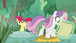 Size: 1920x1080 | Tagged: safe, screencap, apple bloom, sweetie belle, g4, growing up is hard to do, older