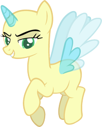 Size: 980x1221 | Tagged: safe, artist:pegasski, oc, oc only, alicorn, pony, g4, newbie dash, alicorn oc, bald, base, bedroom eyes, eyelashes, female, flying, horn, mare, open mouth, simple background, smiling, smirk, solo, transparent background, two toned wings, underhoof, wings