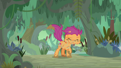Size: 1920x1080 | Tagged: safe, screencap, scootaloo, pegasus, pony, g4, growing up is hard to do, female, mare, mud, older, older scootaloo, shaking, solo