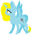 Size: 396x410 | Tagged: safe, artist:megapon3, oc, oc only, oc:waterfall, alicorn, pony, alicorn oc, chibi, horn, solo, wings