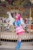 Size: 3648x5472 | Tagged: dead source, safe, artist:一只杏喵, pinkie pie, human, g4, carousel, clothes, cosplay, costume, female, irl, irl human, photo, solo