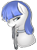 Size: 382x512 | Tagged: safe, artist:naviboy, oc, oc only, oc:snow pup, pony, bust, collar, gritted teeth, leash, pet tag, portrait, seductive look, simple background, sticker, telegram sticker, textless version, transparent background