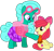 Size: 1117x1043 | Tagged: safe, alternate version, artist:徐詩珮, apple bloom, glitter drops, earth pony, pony, unicorn, series:sprglitemplight diary, series:sprglitemplight life jacket days, series:springshadowdrops diary, series:springshadowdrops life jacket days, g4, adorabloom, alternate universe, background removed, backpack, bow, clothes, cute, cutie mark, dress, duo, eyelashes, female, filly, glitterbetes, goggles, hair bow, lifejacket, looking back, mare, open mouth, paw patrol, raised hoof, simple background, sitting, skye (paw patrol), smiling, the cmc's cutie marks, transparent background, underhoof