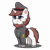 Size: 4093x4093 | Tagged: safe, artist:jcosneverexisted, oc, oc only, oc:frederick, pony, unicorn, g4, g4.5, my little pony: pony life, angry, beard, cap, clothes, facial hair, hat, male, scar, simple background, solo, stallion, transparent background, uniform, unshorn fetlocks