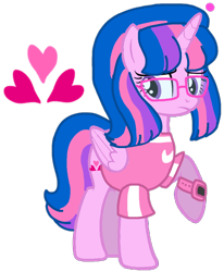 Size: 862x1047 | Tagged: safe, artist:徐詩珮, oc, oc only, oc:hsu amity, alicorn, pony, alicorn oc, base used, clothes, eyelashes, female, frown, glasses, horn, mare, not twilight sparkle, raised hoof, simple background, solo, transparent background, watch, wings