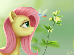 Size: 4724x3543 | Tagged: safe, artist:lin feng, fluttershy, rainbow dash, breezie, pegasus, pony, g4, absurd resolution, breeziefied, cute, duo, duo female, female, flower, mare, rainbow breez, shyabetes, species swap