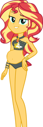 Size: 1280x3747 | Tagged: safe, edit, vector edit, sunset shimmer, human, equestria girls, g4, my little pony equestria girls: better together, belly, belly button, belly edit, bikini, clothes, looking at you, preggo shimmer, pregnant, pregnant edit, pregnant equestria girls, sunset preggers, sunset shimmer's beach shorts swimsuit, swimsuit, vector