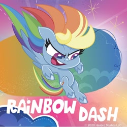 Size: 890x890 | Tagged: safe, rainbow dash, pony, g4.5, my little pony: pony life, abstract background, female, mare, solo