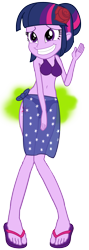 Size: 1000x2801 | Tagged: safe, artist:jakebrithgside, artist:kevintoons915, artist:nightred15, edit, edited edit, vector edit, twilight sparkle, equestria girls, g4, adorkable, alternate hairstyle, belly button, bikini, bra, breasts, bun, clothes, cute, dork, embarrassed, fart, fart cloud, fart edit, feet, female, flip-flops, flower, rose, sandals, sarong, show accurate, simple background, smelly, solo, swimsuit, transparent background, twilight fartle, underwear, underwear edit, vector, visible stench