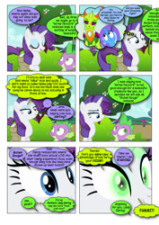 Size: 868x1228 | Tagged: safe, artist:dziadek1990, edit, edited screencap, screencap, rarity, spike, thorax, trixie, changedling, changeling, g4, inspiration manifestation, to change a changeling, comic, conversation, dialogue, disguise, disguised changeling, female, implied gay, implied shipping, implied thoraxspike, king thorax, male, requested art, screencap comic, ship:sparity, shipping, slice of life, speech bubble, straight, text, thought bubble