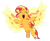 Size: 1024x836 | Tagged: safe, artist:emeraldblast63, sunset shimmer, phoenix, pony, equestria girls, g4, my past is not today, cute, equestria girls ponified, excited, eyes closed, female, ponified, shimmerbetes, simple background, solo, transparent background, volumetric mouth