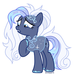 Size: 1900x1900 | Tagged: safe, alternate version, artist:shineyaris, oc, oc only, oc:crystal ballad, earth pony, pony, clothes, earth pony oc, female, mare, simple background, solo, white background