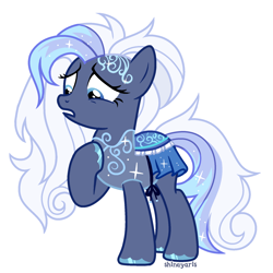 Size: 1900x1900 | Tagged: safe, alternate version, artist:shineyaris, oc, oc only, oc:crystal ballad, earth pony, pony, clothes, earth pony oc, female, mare, simple background, solo, white background